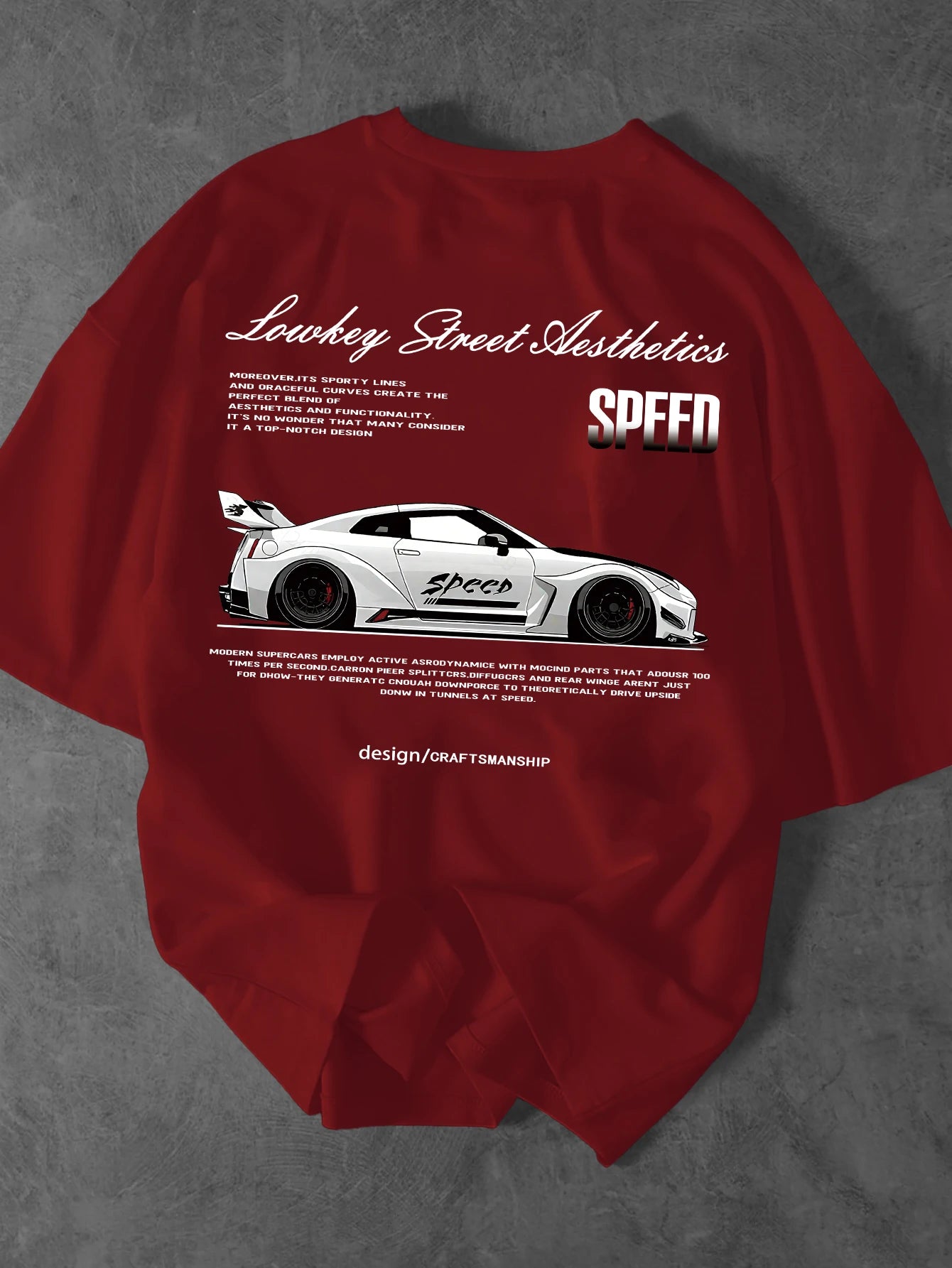 Lowkey Street Aesthetics Speed JDM Oversized Tee