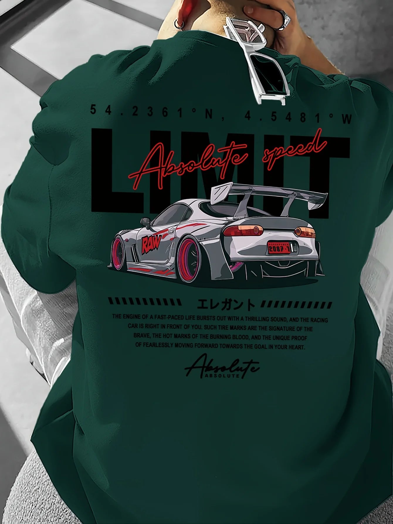 JDM Style Tuned Sports Car Print on Premium 100% Cotton Mens T Shirt Perfect for Summer Urban Car Culture