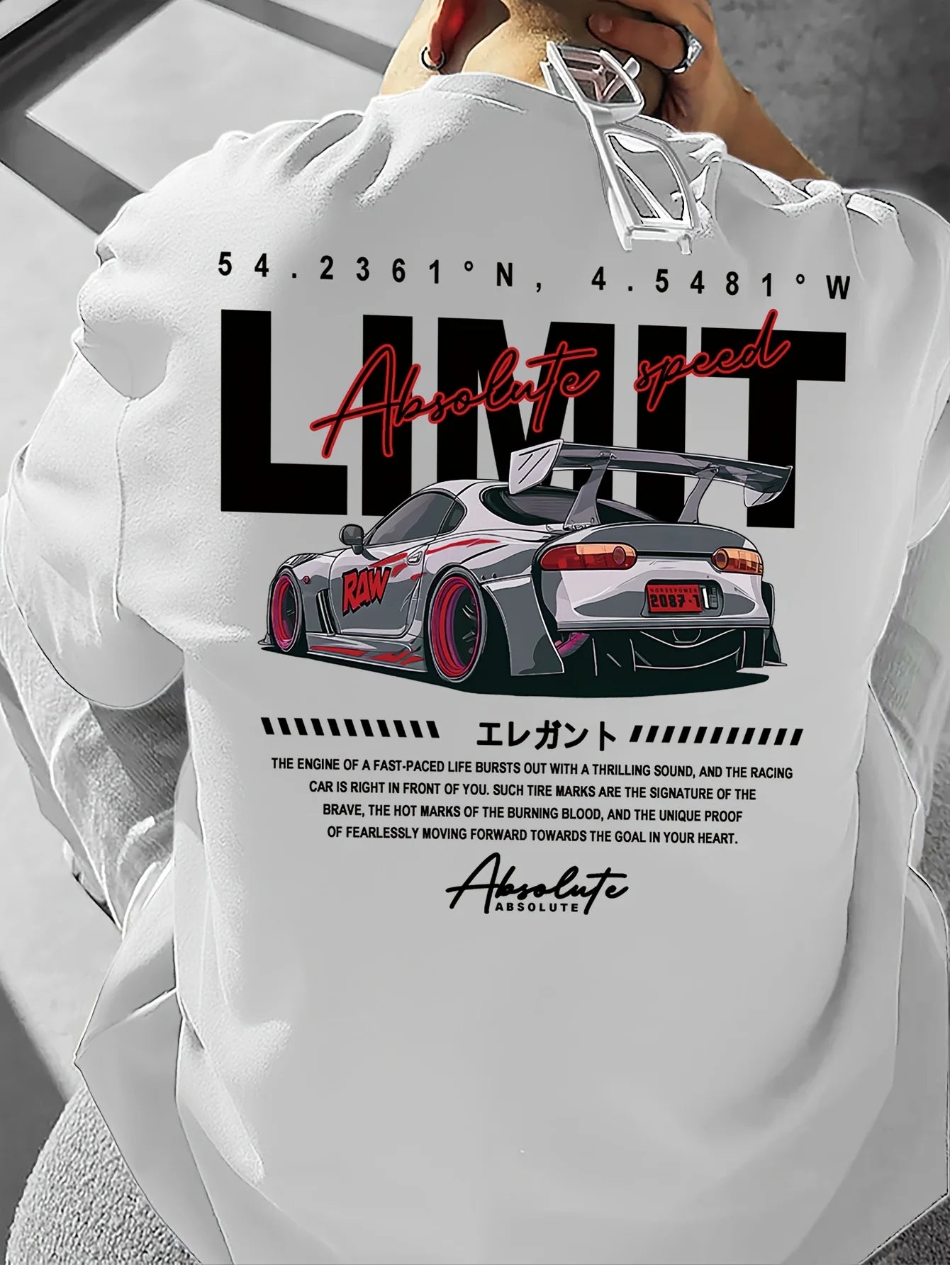 JDM Style Tuned Sports Car Print on Premium 100% Cotton Mens T Shirt Perfect for Summer Urban Car Culture