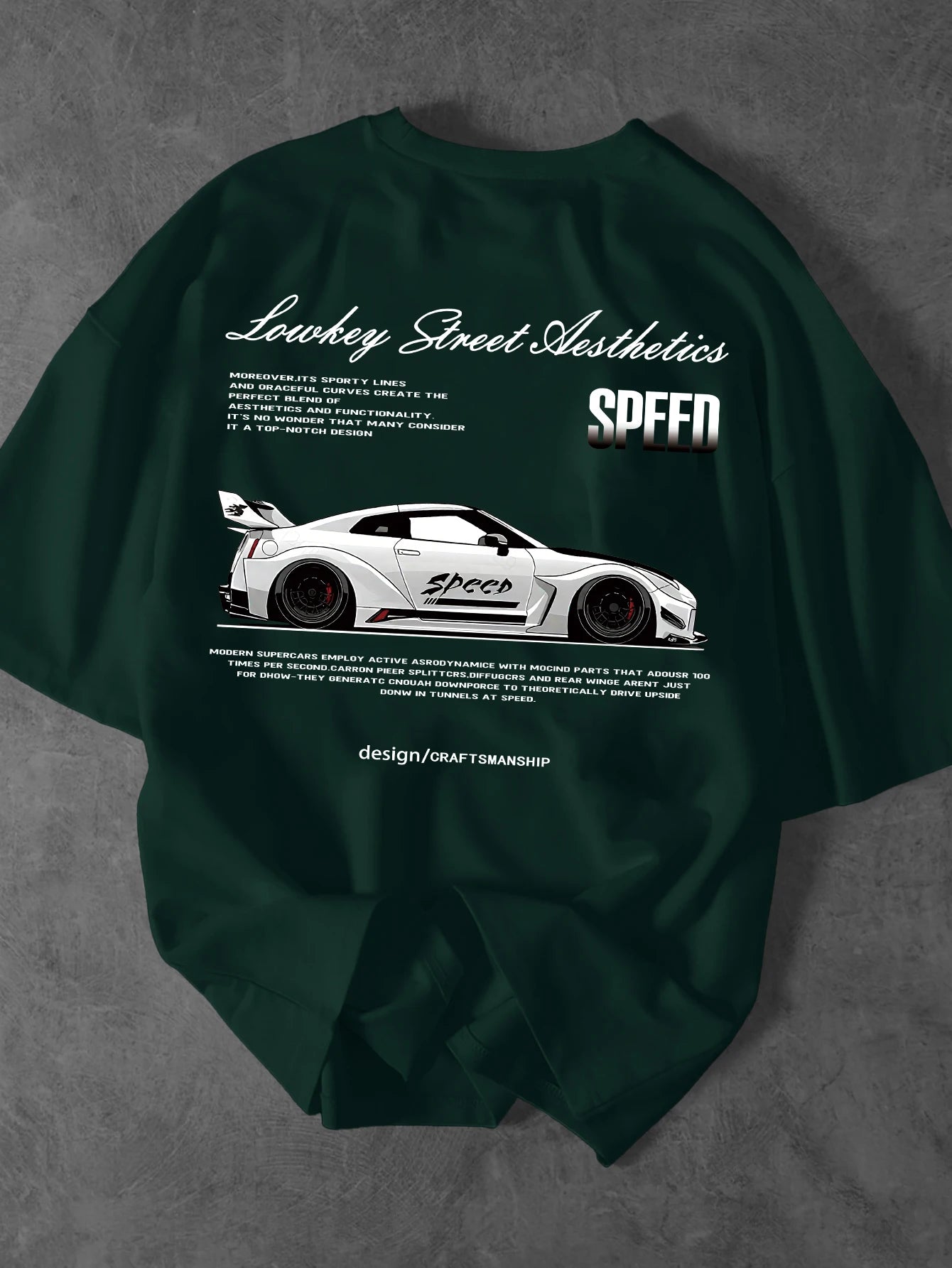Lowkey Street Aesthetics Speed JDM Oversized Tee